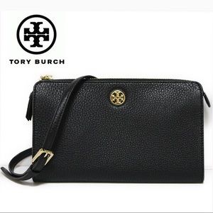 Tory Burch Body Pebbles Crossbody Wallet Black